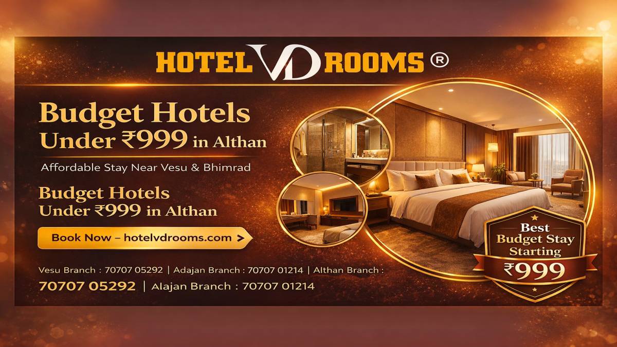 Budget Hotels Under 999 in Althan Near Vesu & Bhimrad for Couples Budget Hotels Under 999 in Althan Near Vesu & Bhimrad for Couples