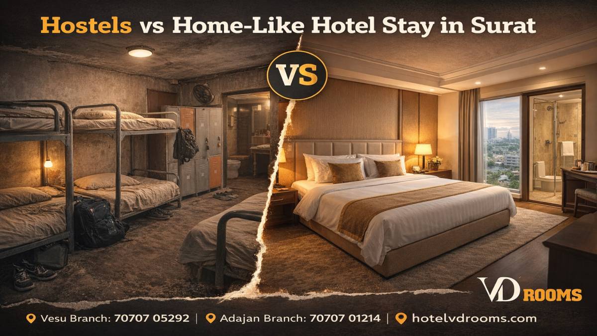 Hostels in Surat vs Home-Like Hotels: Key Differences Hostels in Surat vs Home-Like Hotels: Key Differences