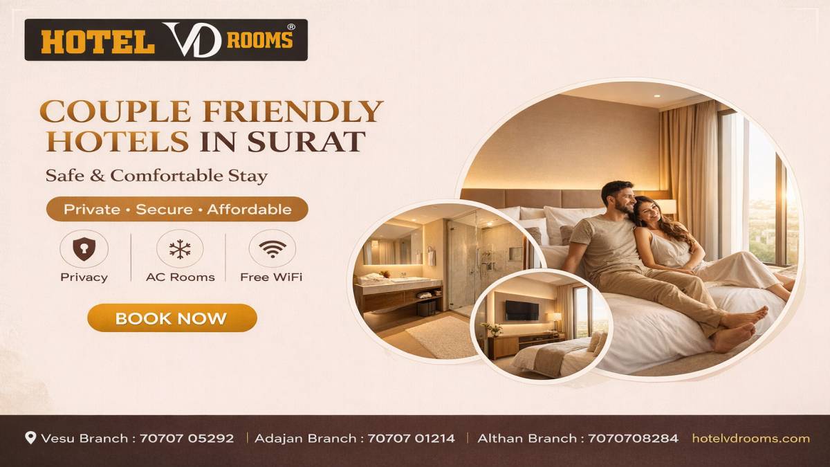 Couple Friendly Hotels in Surat: Room Options at Hotel VD Rooms Couple Friendly Hotels in Surat: Room Options at Hotel VD Rooms