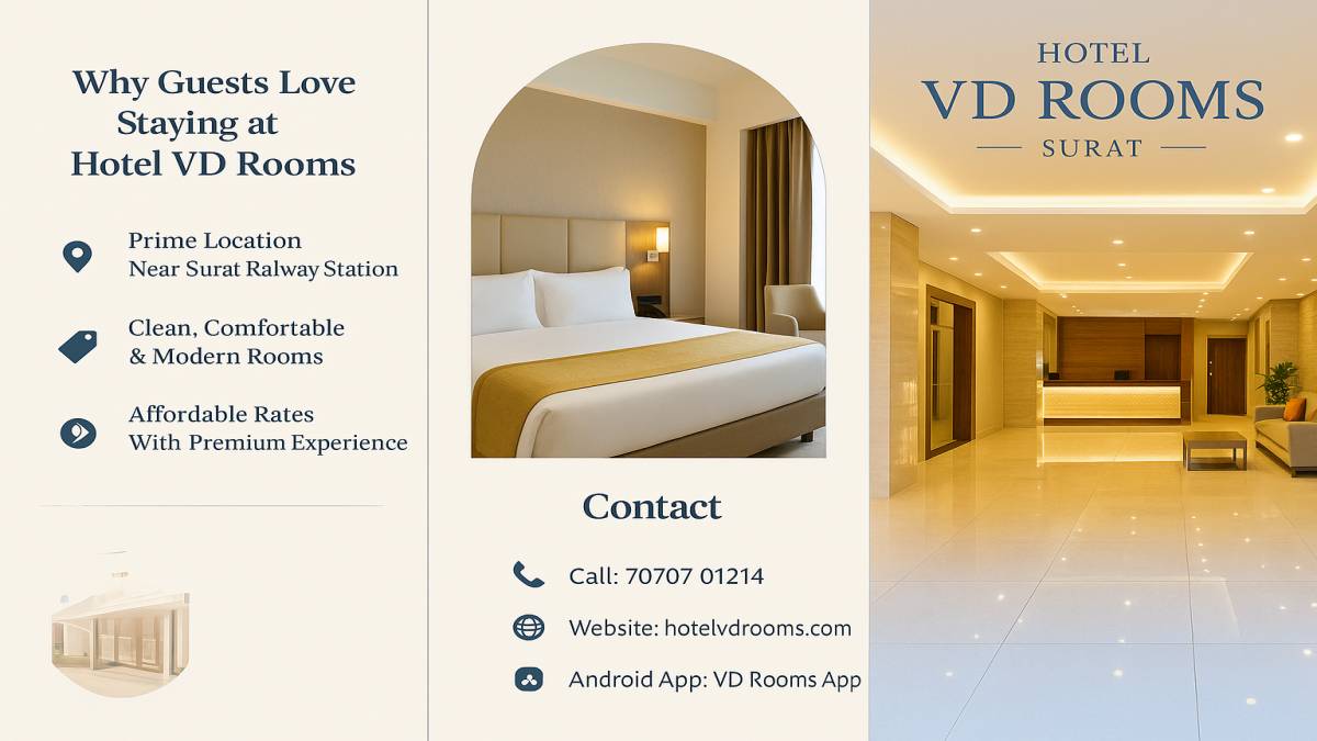 Hotels in Surat Need Comfort, Cleanliness & Security — Hotel VD Rooms Excels in All Three Hotels in Surat Need Comfort, Cleanliness & Security — Hotel VD Rooms Excels in All Three
