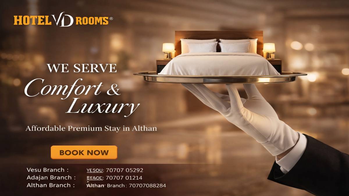 Luxury Stay in Althan: Experience Premium Comfort at Hotel VD Rooms