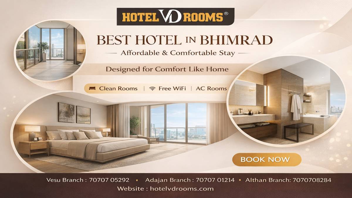 Best Hotel in Bhimrad: Affordable Stay at Hotel VD Rooms