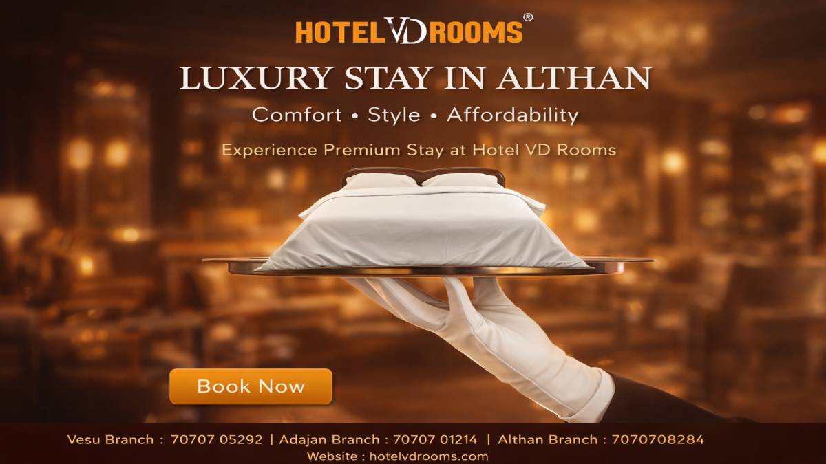 Luxury Stay in Althan: Room Options at Hotel VD Rooms
