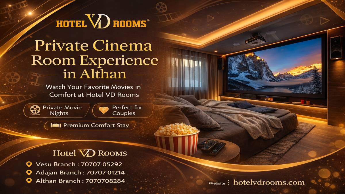 Cinema Room in Althan Surat at Hotel VD Rooms
