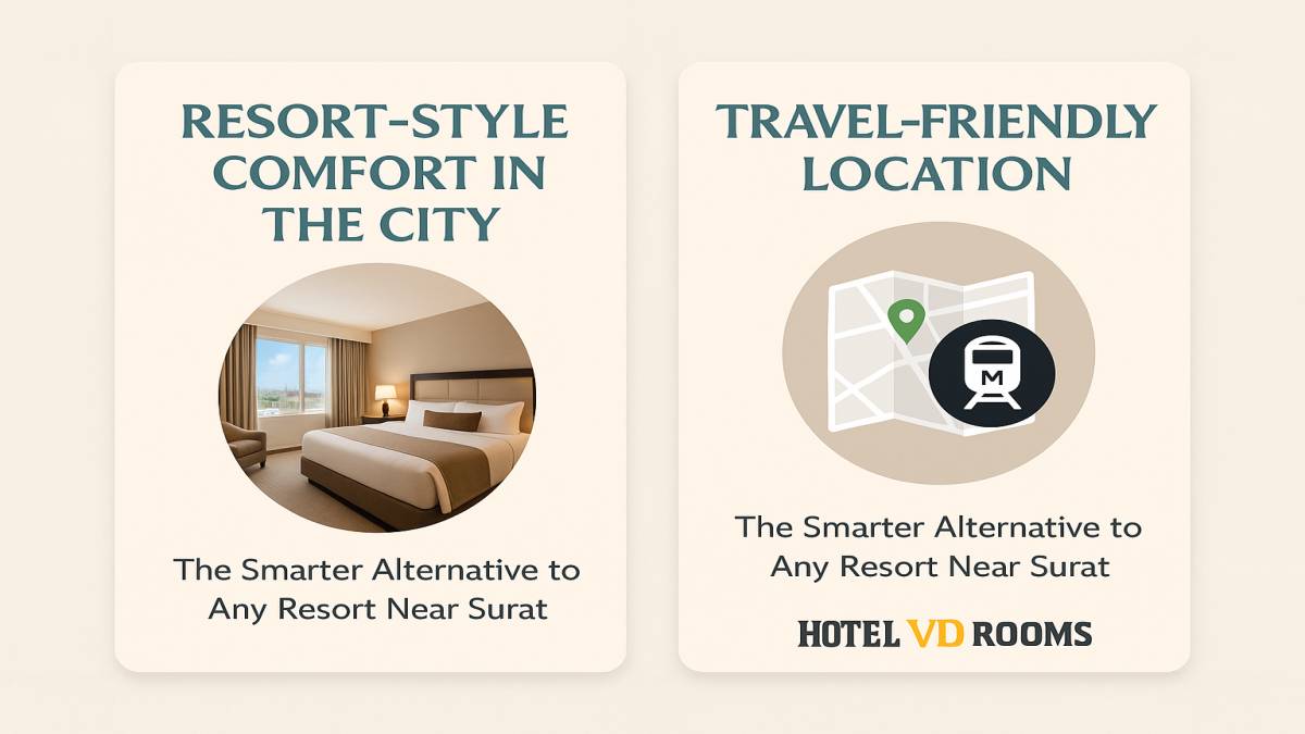 Searching for a Resort Near Surat? Hotel VD Rooms Offers a Smarter, More Convenient Stay Searching for a Resort Near Surat? Hotel VD Rooms Offers a Smarter, More Convenient Stay