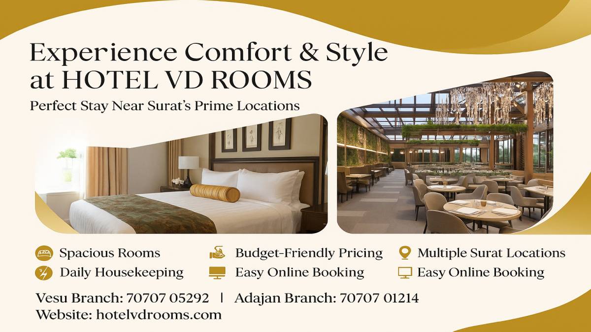Hotel in Surat, Gujarat: Why Hotel VD Rooms Stands Out Hotel in Surat, Gujarat: Why Hotel VD Rooms Stands Out