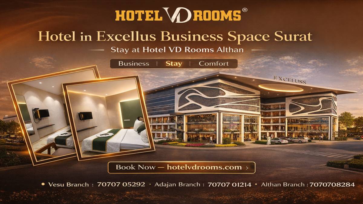 Hotel in Excellus Business Space Surat: Stay at Hotel VD Rooms Althan for Couples