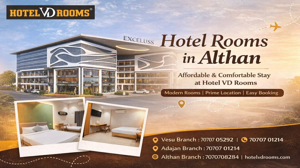 Hotel Rooms in Althan with Modern Amenities at Hotel VD Rooms