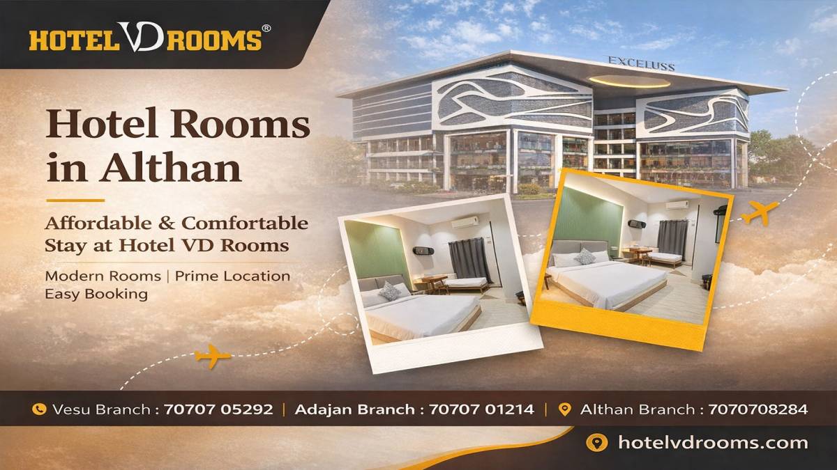Hotel Rooms in Althan for Travelers Looking for Comfort and Convenience