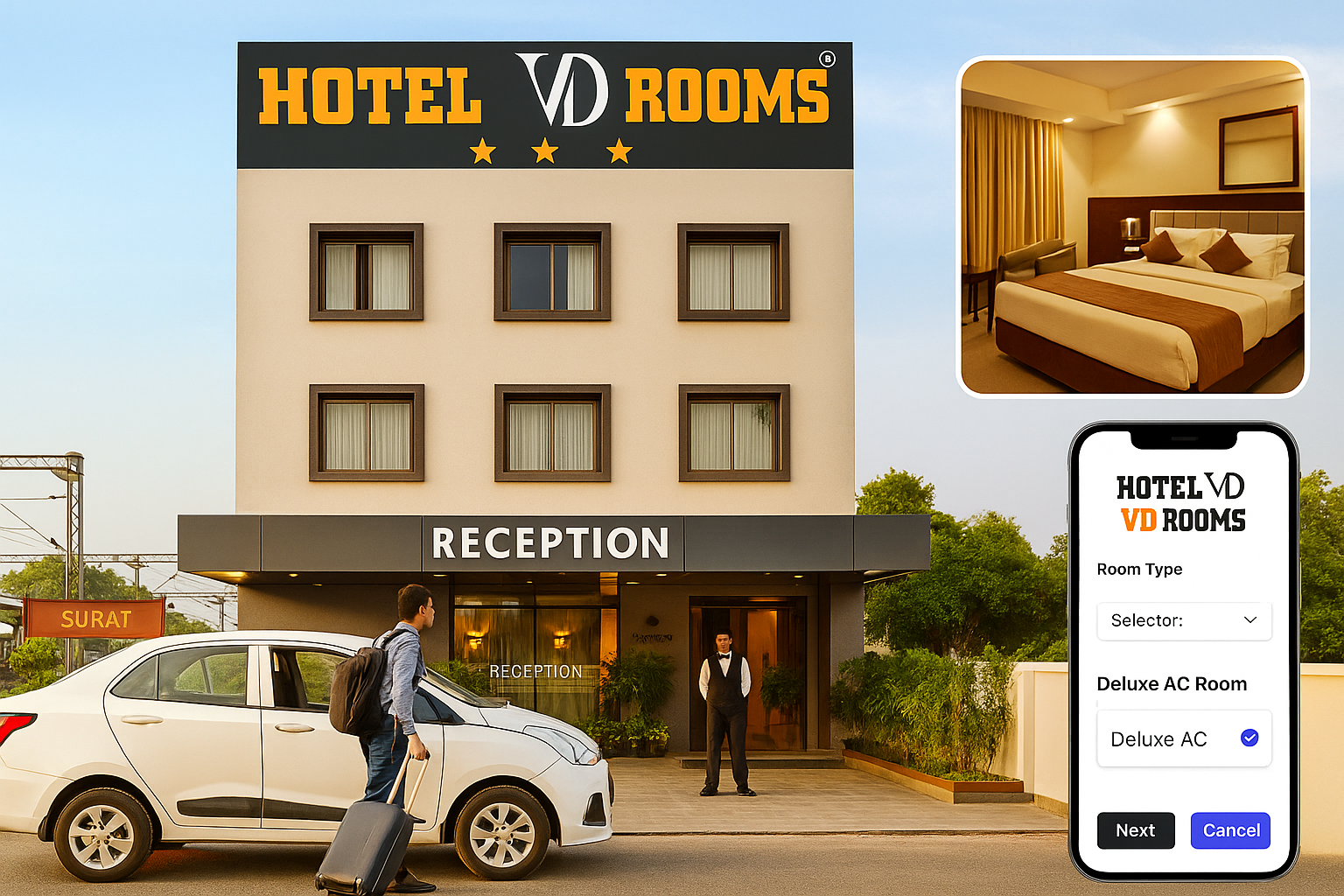 What Makes VD Rooms the Best Choice Near Surat Railway Station What Makes VD Rooms the Best Choice Near Surat Railway Station