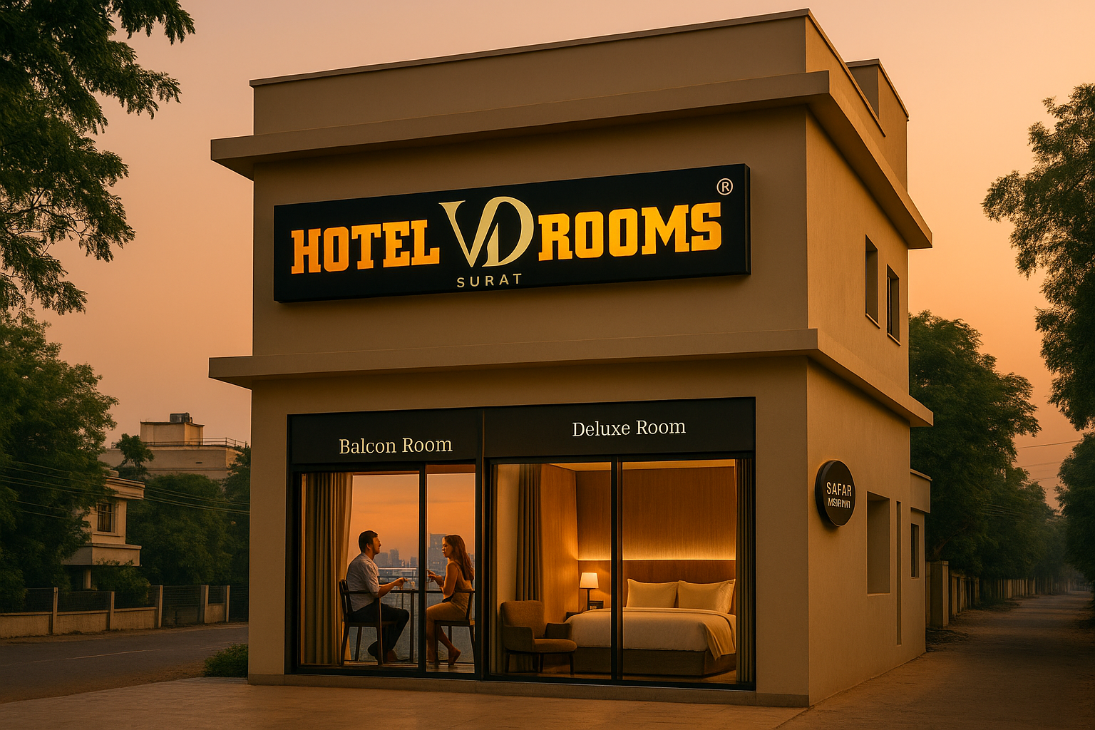 Comfortable & Stylish Room Options at Hotel VD Rooms Adajan