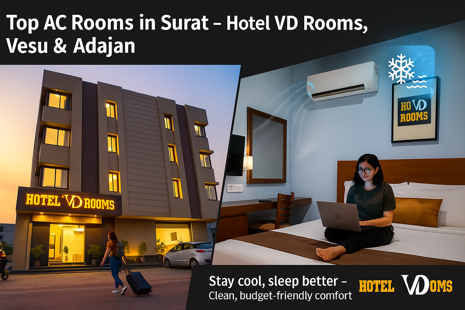 Stay Cool and Comfortable: Top AC Rooms in Surat at Hotel VD Rooms