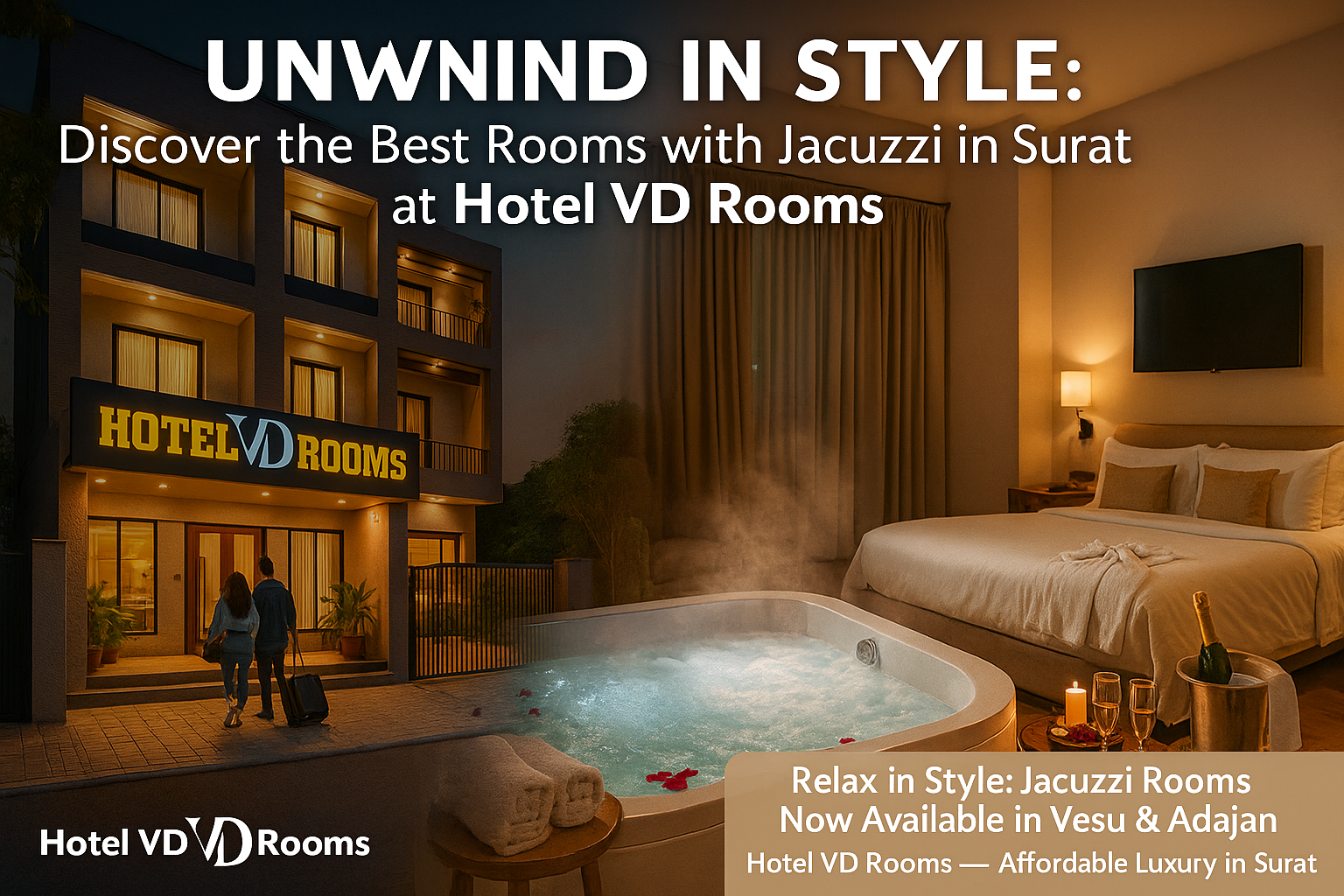 Unwind in Style: Discover the Best Rooms with Jacuzzi in Surat at Hotel VD Rooms