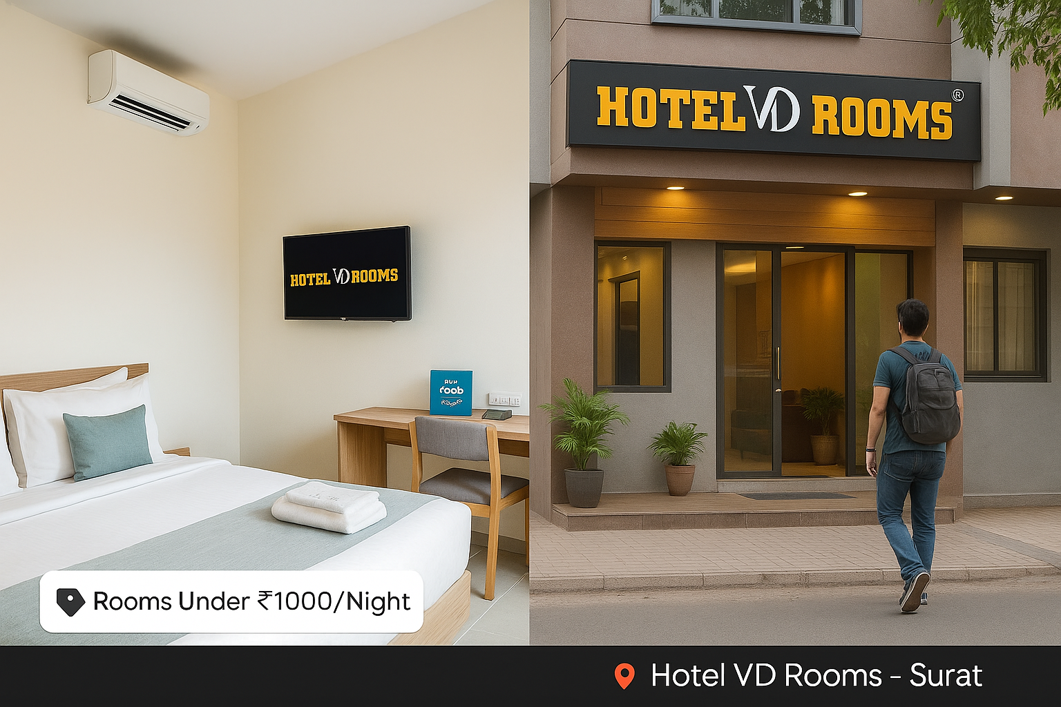 Top Budget Picks: Hotel Rooms Under ₹1000 in Surat – Comfort Meets Affordability at Hotel VD Rooms