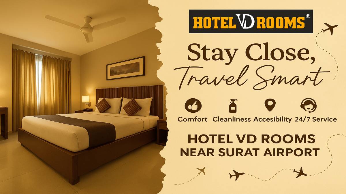 🛫 Stay Close, Travel Smart: Discover the Best Hotel Rooms Near Surat Airport at Hotel VD Rooms (2025 Guide)