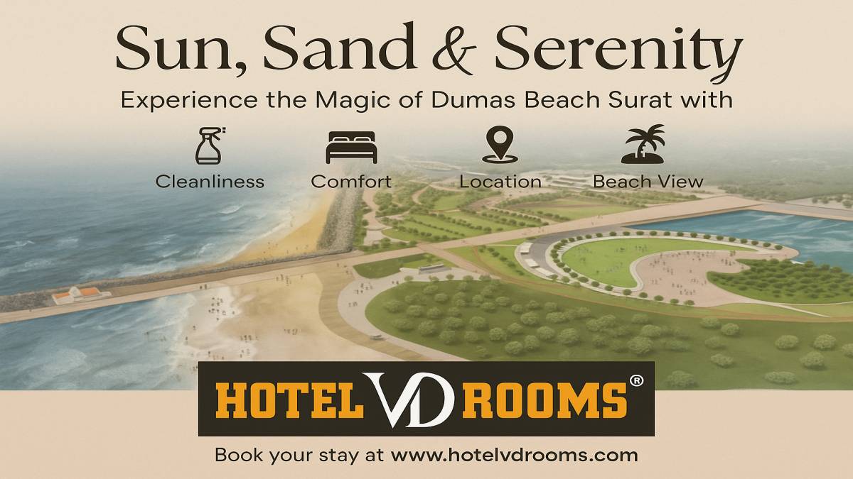 🌴 Sun, Sand & Serenity: Experience the Magic of Dumas Beach Surat with a Stay at Hotel VD Rooms (2025 Travel Guide)