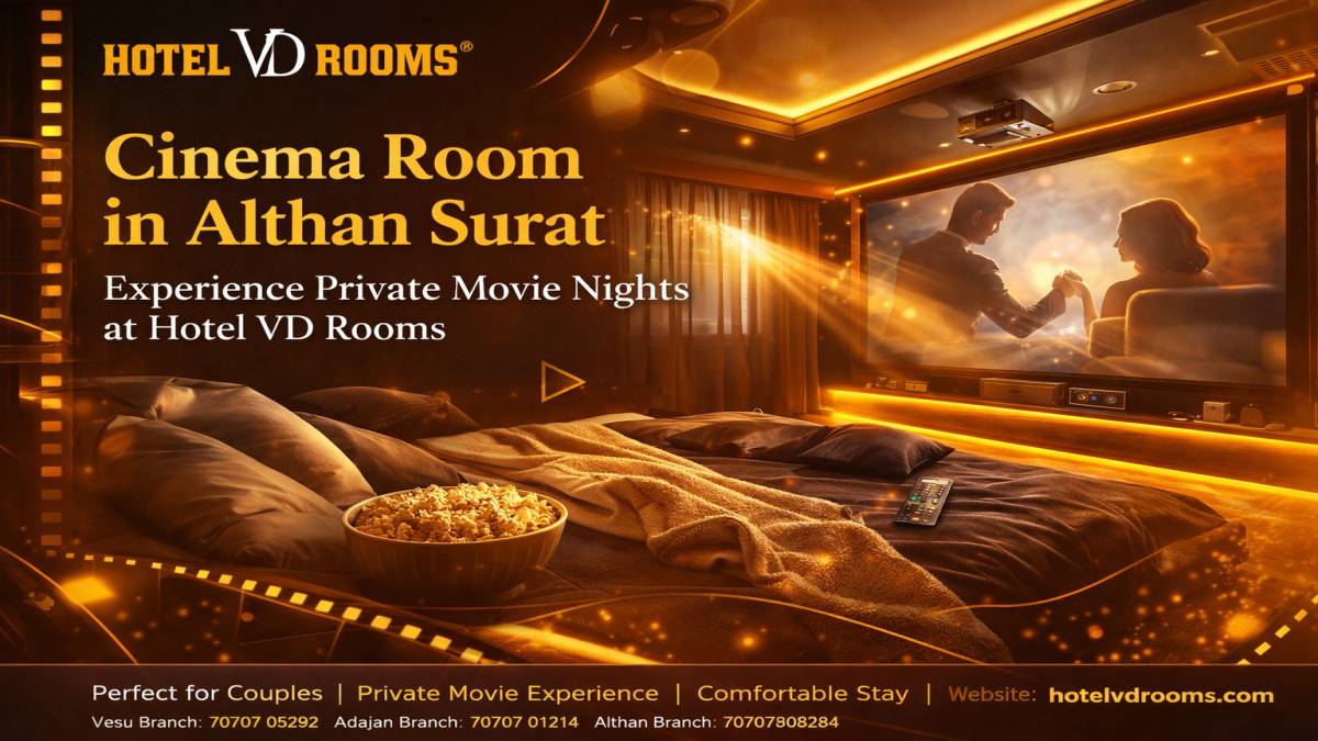 Cinema Room in Althan Surat: Experience Private Movie Nights at Hotel VD Rooms