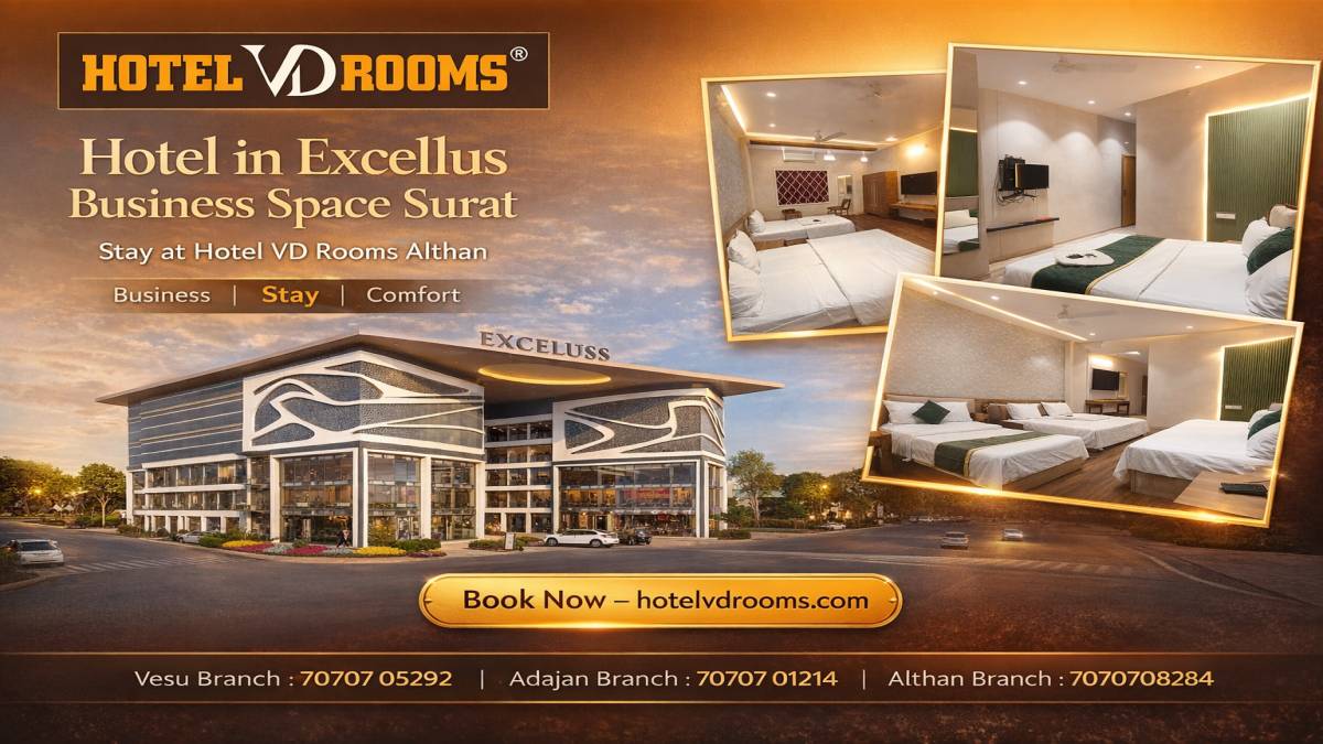 Hotel in Excellus Business Space Surat: Stay at Hotel VD Rooms Althan