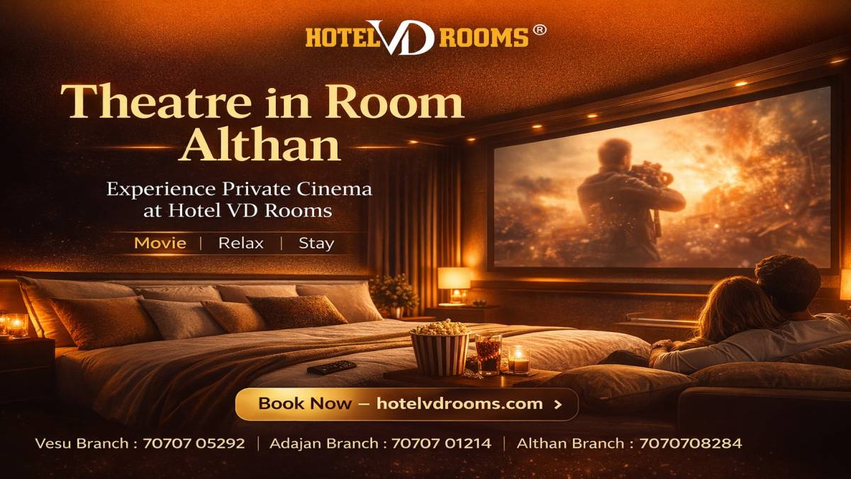 Theatre in Room Althan: Experience Private Cinema at Hotel VD Rooms